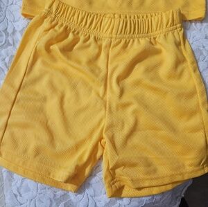 Yellow shorts and t-shirt set